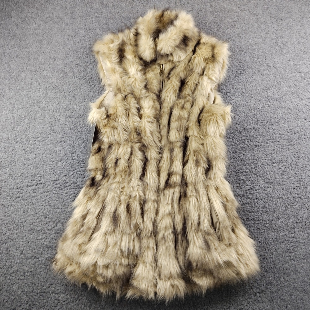Bagatelle Reversible Faux Fur Vest Full Zip Sleeveless Jacket NWT